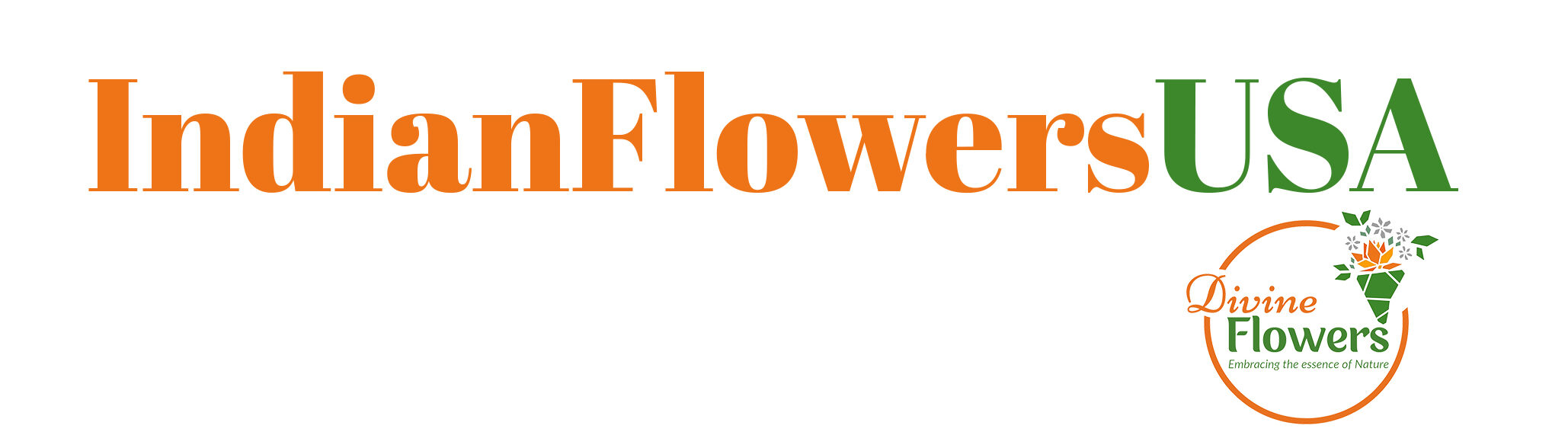 Indian flowers logo white
